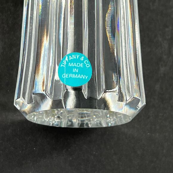 Tiffany & Co. Atlas heavy vertical ribbed crystal candlestick holder. - Picture 5 of 6